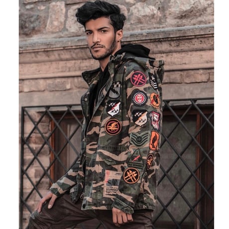 Reason Clothing Newyork/CAMO LONG JACKET