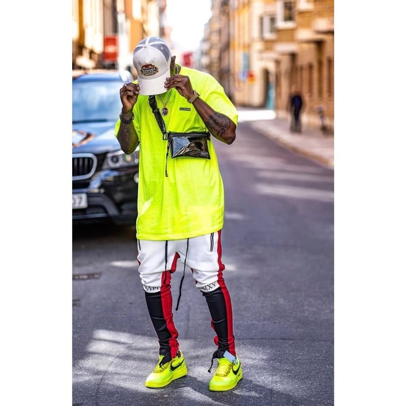 その他 GUAPI BIKER TRACK PANTS V4 GUAPI/Biker Track Pants BLACK White | BINGOSTAR