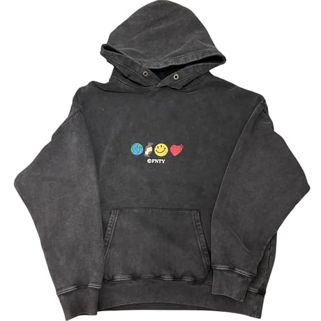 FNTY/World Unity Love Hoodie  "WASHED BLACK"