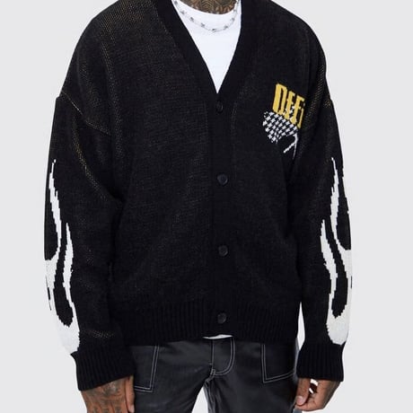 BOOHOO /Spring Knit cardigan BLACK