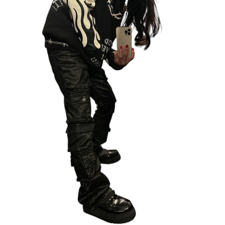 RockStar Original / Pocket Flare denim  Wax Black