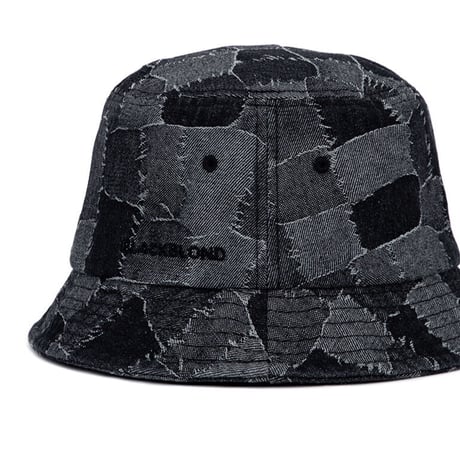 BLACK BLOND/Denim Patchwork HAT  "BLACK"