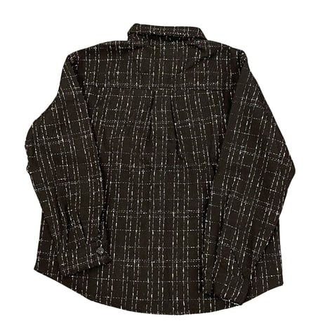 Mismatch NYC/Oversized Tweed shirts  jacket BLACK
