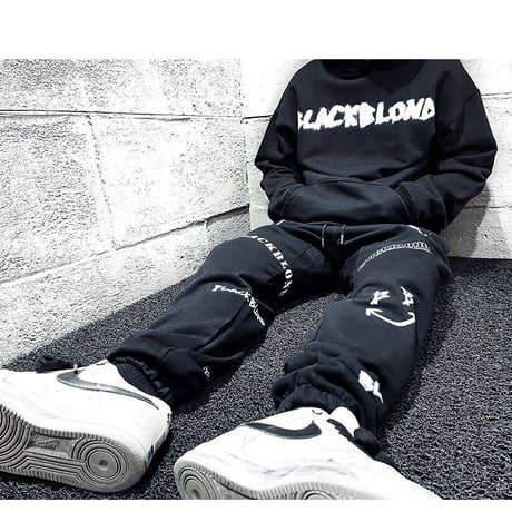 BLACK BLOND/LOGO SWEAT PANTS