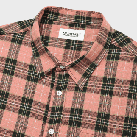SAINT PAIN/ Flannel Checked Shirts "PINK"