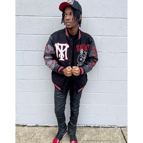 Reason Clothing Newyork /SCARFACE Wool Varsity Jacket