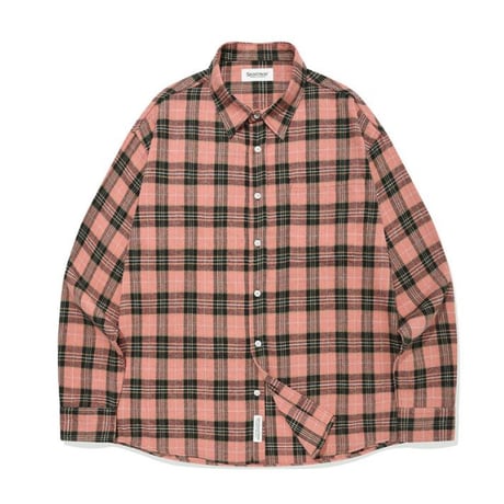 SAINT PAIN/ Flannel Checked Shirts "PINK"