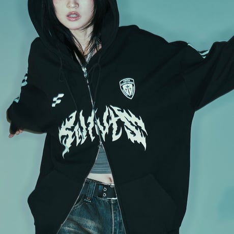 SAINT PAIN/ Line Zip hoodie