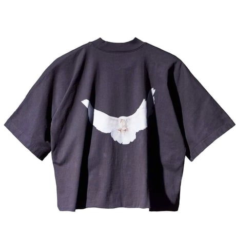 YEEZY GAP  by BALENCIAGA / CROP DOVE NO SEAM TEE "DARK GREY"