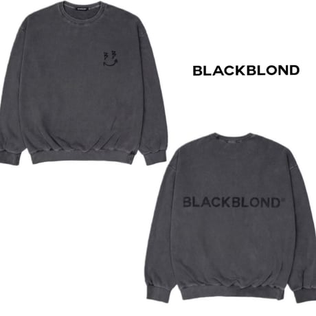 BLACK BLOND/BB logo smile   Sweatshirt  "VINTAGE BLACK"