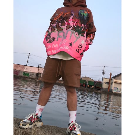 FNTY/Flying FLAME Hoodie TAN