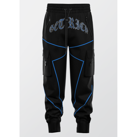 GUAPI/ BLACK ”GET RICH” Cargo pants