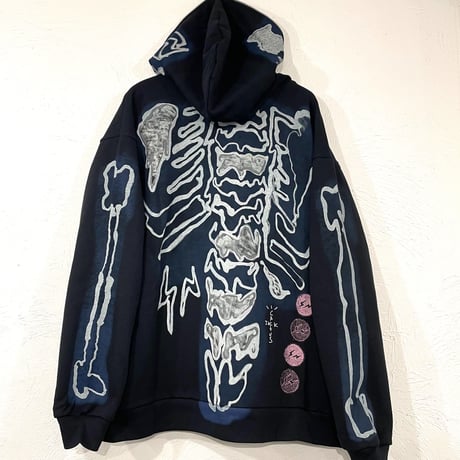 Travis Scott ✖︎  Fragment design /Skelton graffiti Zip Up Hoodie