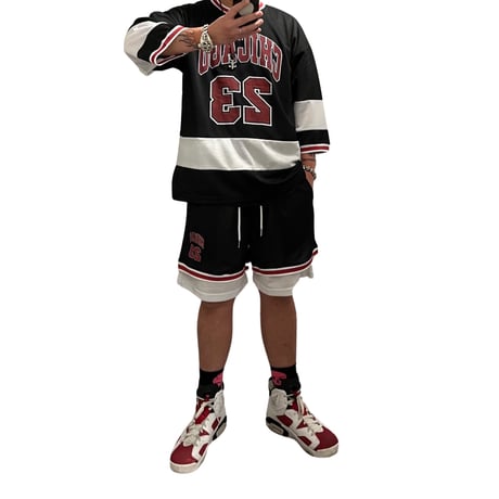 By The R/ chicago mesh Set UP (Tops&Shorts) "BLACK"
