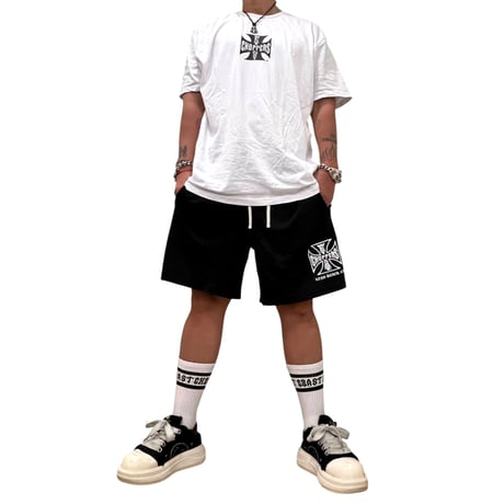 West Coast Choppers/ Logo Mesh Shorts"BLACK"