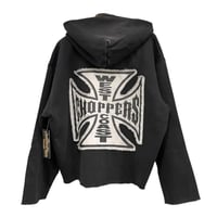 West Coast Choppers/ Cut Off Hoodie "Vintage BLACK" (SET UP)