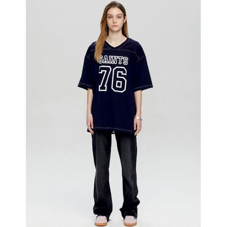 SAINT PAIN/76 stitch Tee (BLACK)