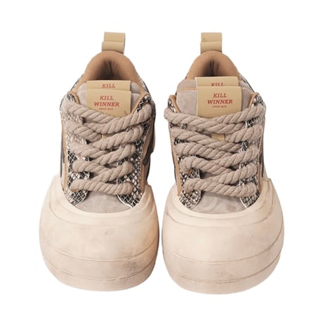 KillWinner/Smile Life Sneaker  "BROWN"