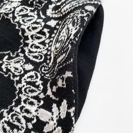 FNTY/ Knitted Paisley Shorts "BLACK"