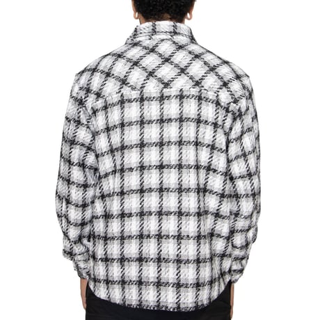 EPTM/Tweed Heavy Flannel shirt "White✖︎Black"