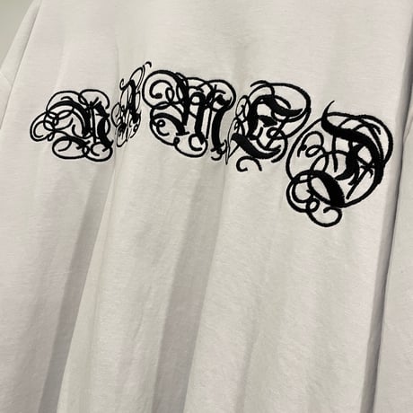 SUBLIMATION/ Embroid Oversize Longsleele Tee (SET UP) WHITE