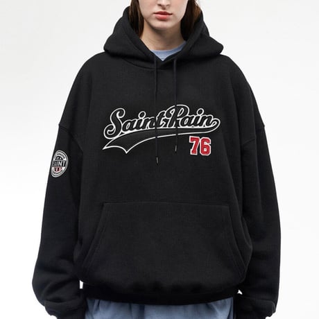 SAINT PAIN/Team Logo Hoodie BLACK
