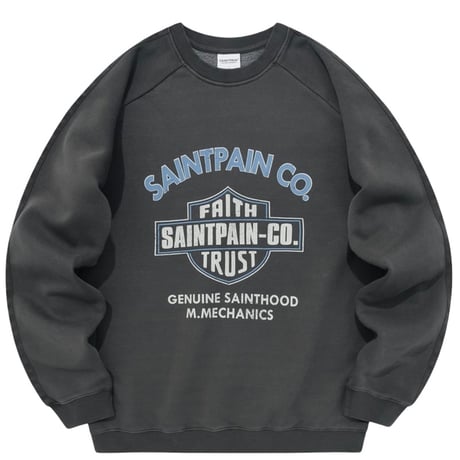 SAINT PAIN/Saint Crewneck "Wash Black"