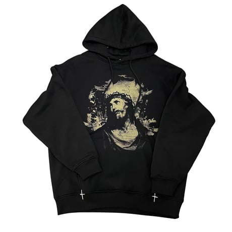 Mismatch NYC/ Christ hoodie BLACK