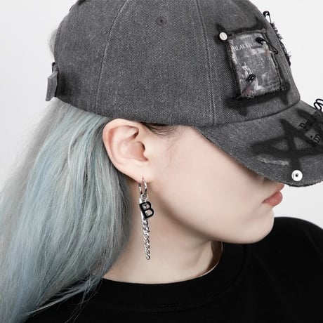 BLACK BLOND/BBD LOGO Earring