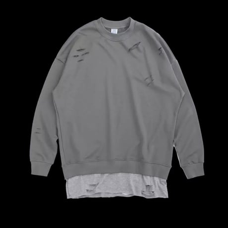 WOSS.official/layered Tee  Crewneck
