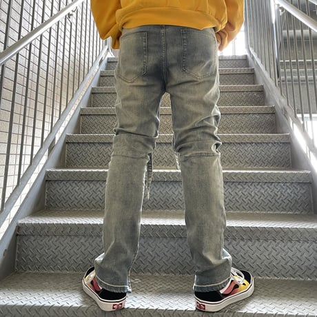 Mismatch NYC/Damage Belt Denim Pants