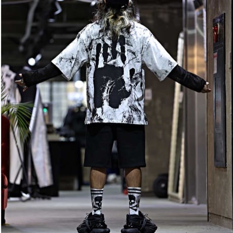 By The R/ Hand Paint Tshirts  WHITE