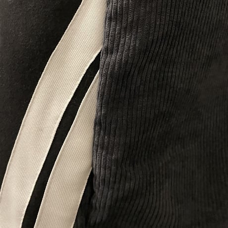 Mismatch NYC/corduroy layered line pants