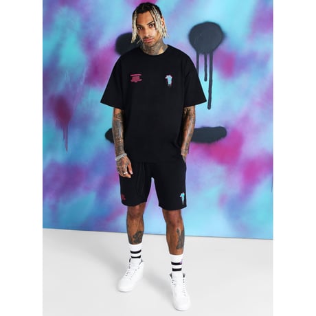 BOOHOO × Migos /Drip Face Tshirts Black