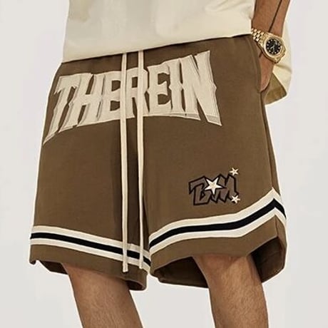 Mismatch NYC/Appliqué basketball Shorts BROWN