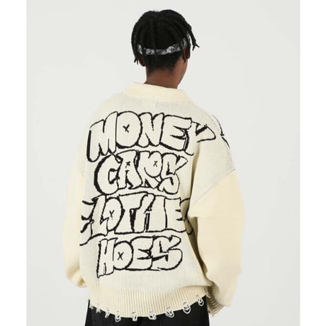 FNTY/Knitted Praying girl Sweater  "WHITE "