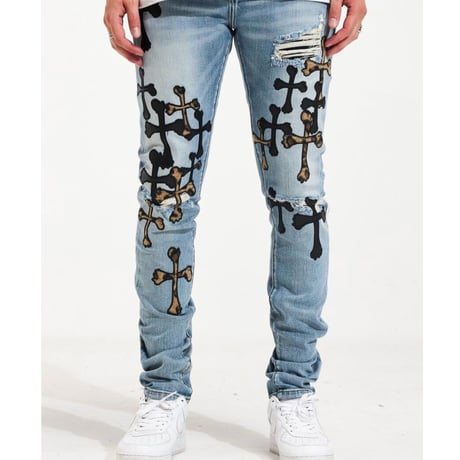 Crysp Denim/Cross Bone  denim