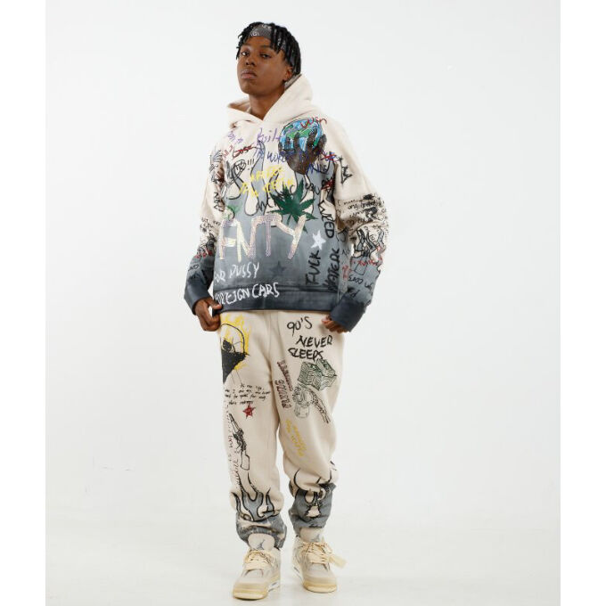 FNTY/Flying FLAME PANTS CREAM | BINGOSTAR ・ ビンゴスター