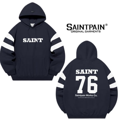 SAINT PAIN/Saint 76  Hoodie "NAVY"