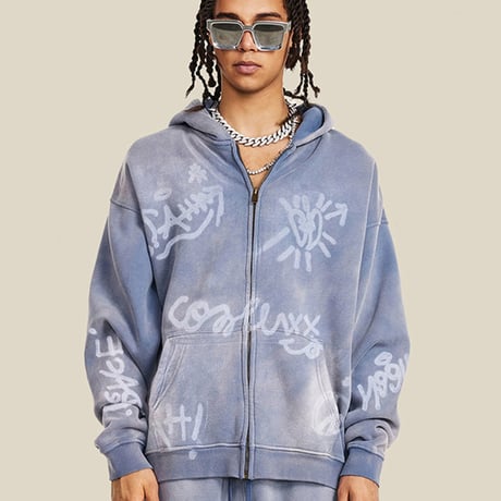 Inflation / Paint Art Hoodie (SET UP) BLUE