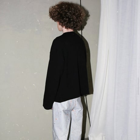MISTER CHILD/WOOL Knit cardigan "BLACK"