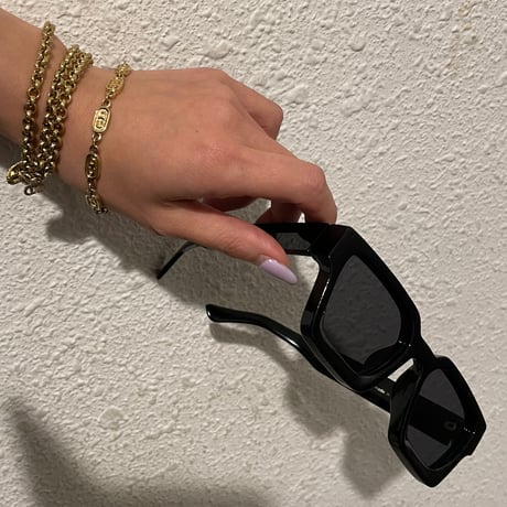 Petals and Peacocks/Big Flame sunglasses "BLACK"