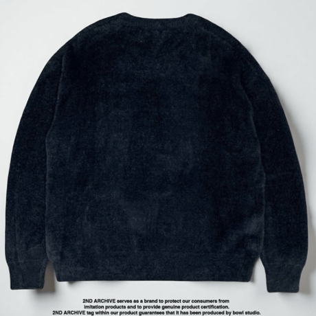 2nd archive/ Mohair Logo knit "BLACK"