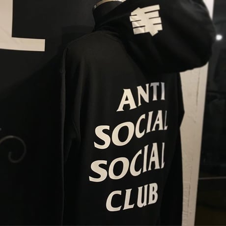 Anti Social Social Club ×UNDEFEATED /LOGO Hoodie BLACK