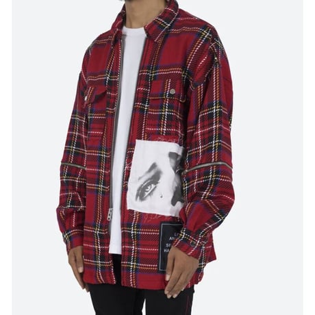 MNML/WOOL Flannel Shirts Art Jacket