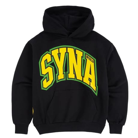 SYNA WORLD / Logo college Hoodie (BLACK)