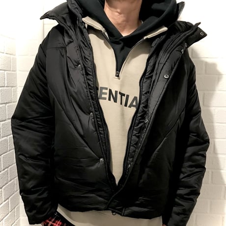 COLLUSION Studios /layered Puffer Jacket BLACK