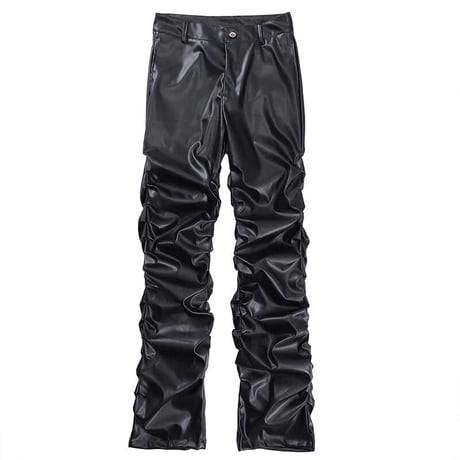 Mismatch NYC/Lether accordion pants