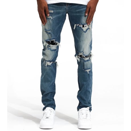 Crysp Denim/Blue Paisley denim　”221-111”