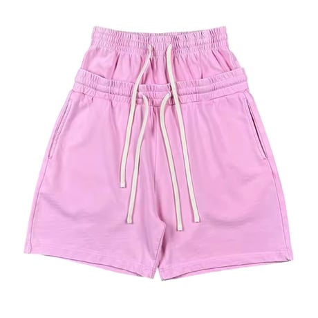 Mismatch NYC/Wwaist Washed Shorts  "Vintage Pink"